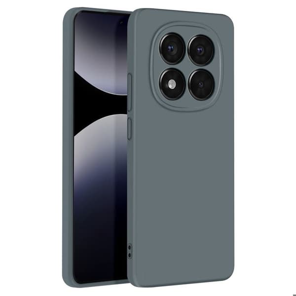 Coque för Redmi Note 14 Pro och 14 Pro Plus Semi-rigid Soft-touch Mörkgrå