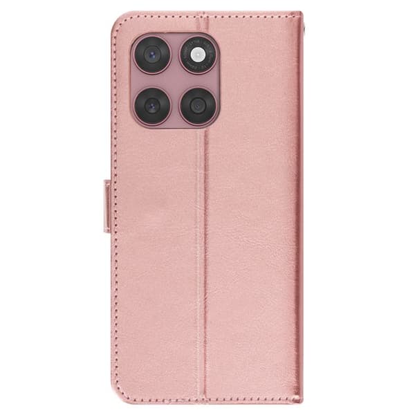 Vintage Fodral för Motorola Edge 60 Fusion och Edge 60 Plånbok Rosé Champagne