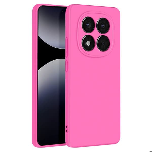 Coque för Redmi Note 14 Pro och 14 Pro Plus Semi-hård Soft-touch Fuchsia
