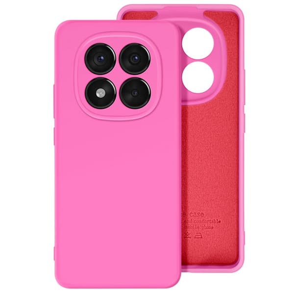 Coque för Redmi Note 14 Pro och 14 Pro Plus Semi-hård Soft-touch Fuchsia