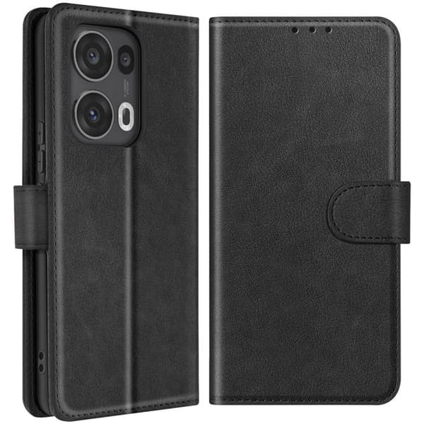 Fodral för Oppo Reno 13 Pro Klapp Plånbok och Videostativ Svart