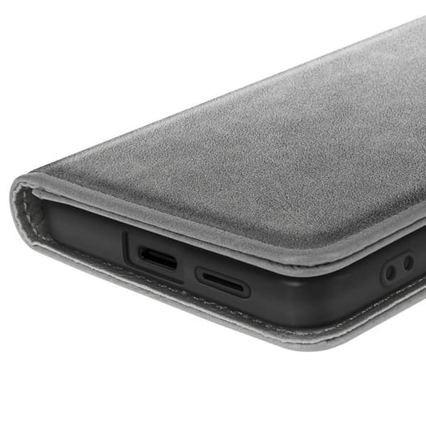 Fodral för Samsung Galaxy S25 Edge Klipp Plånbok och Videostativ Grå