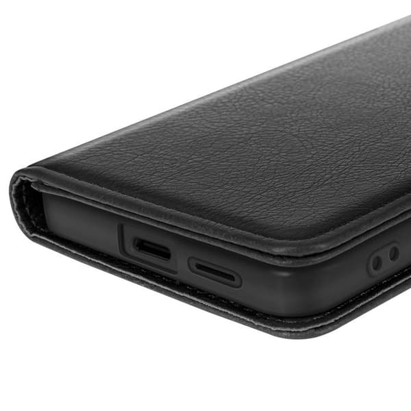 Etui för Samsung Galaxy S25 Edge Fodral Plånbok och Videostöd Svart