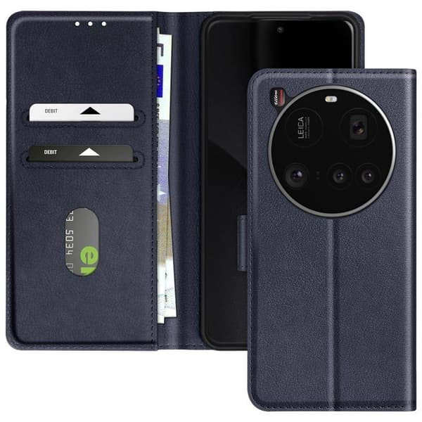 Fodral för Xiaomi 15 Ultra Klipp Plånbok och Videostöd Blå Natt
