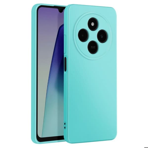 Coque för Xiaomi Redmi 14C Semi-rigid Soft-touch Anti-spår Turkos