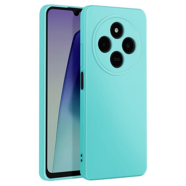 Coque för Xiaomi Redmi 14C Semi-rigid Soft-touch Anti-spår Turkos