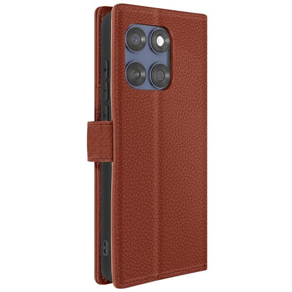Fodral för Motorola Edge 60 Fusion Plånbok Med Magnetflik Brun