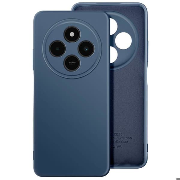 Coque för Xiaomi Redmi 14C Semi-rigid Soft-touch Anti-fingeravtryck Blå Natt