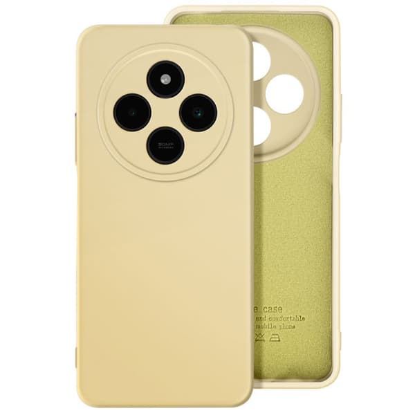 Coque för Xiaomi Redmi 14C Semi-rigida Soft-touch Anti-traces Gul