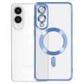 Miniatyrbild 2 av 5: Coque MagSafe för Samsung Galaxy S25 Edge Silikon Kontur Kromat Blå