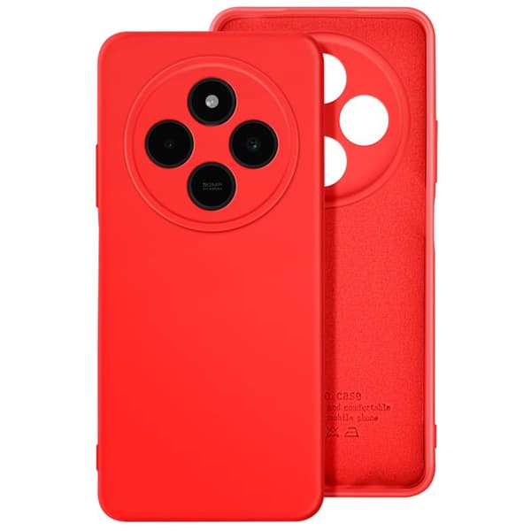 Coque för Xiaomi Redmi 14C Semi-rigid Soft-touch Anti-spår Röd