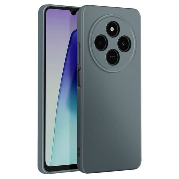 Coque för Xiaomi Redmi 14C Semi-hård Soft-touch Anti-spår Mörkgrå