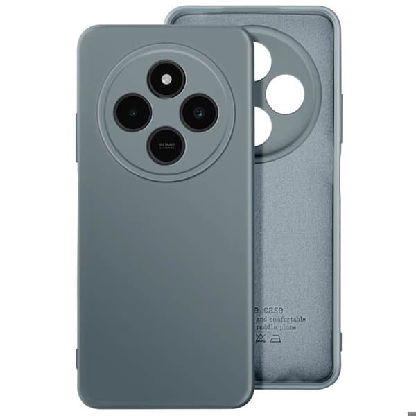 Coque för Xiaomi Redmi 14C Semi-hård Soft-touch Anti-spår Mörkgrå