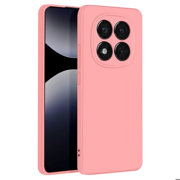 Coque för Redmi Note 14 Pro och 14 Pro Plus Semi-rigid Soft-touch Rosa Puder