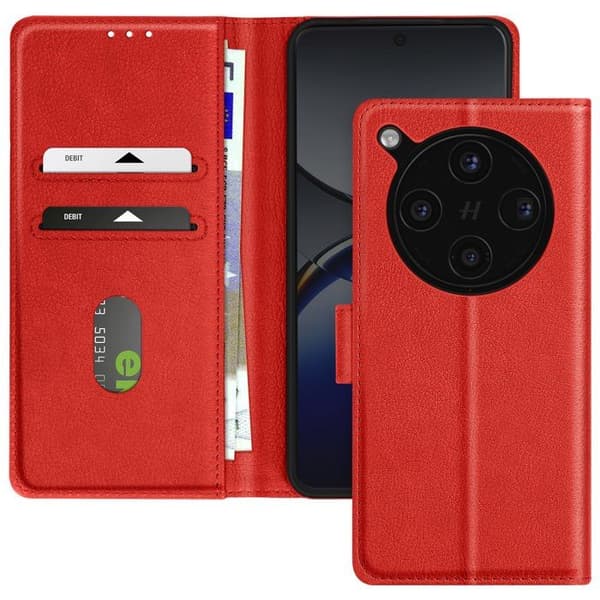 Fodral för Oppo Find X8 Pro Klippplånbok och Videostöd Röd