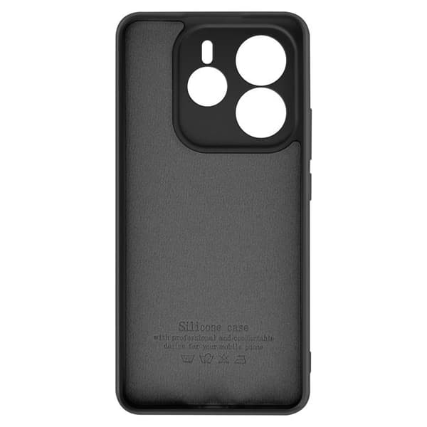 Coque för Xiaomi Redmi Note 14 5G Semihård Soft-touch Anti-spår Svart