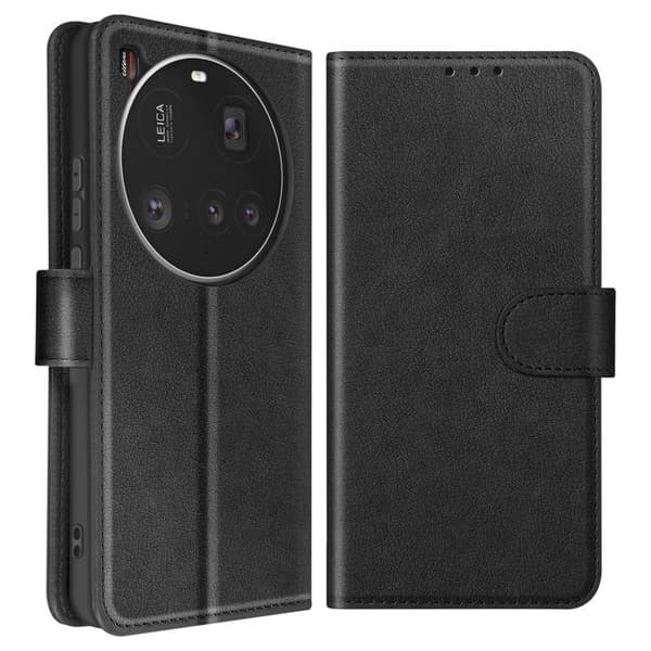 Fodral för Xiaomi 15 Ultra med Flip och Stöd för Video Svart