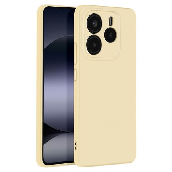 Skal för Xiaomi Redmi Note 14 5G Semi-stelbar Soft-touch Anti-avtryck Gul