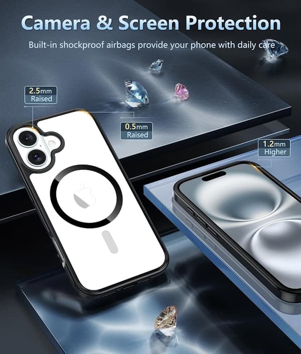 iPhone 16 mat sort Magsafe etui