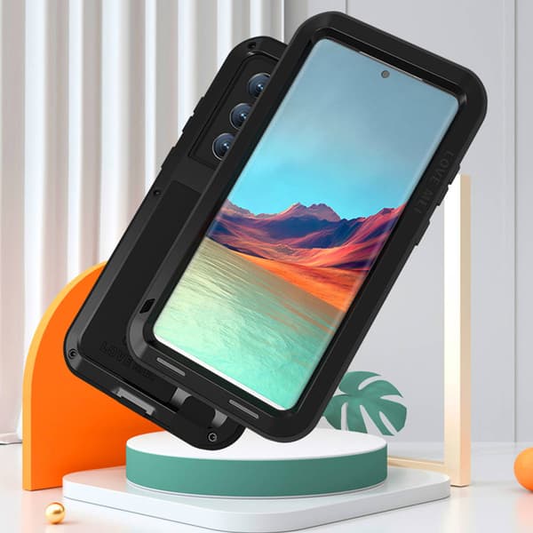 Love Mei Kraftfuldt Etui til Samsung Galaxy S23 Ultra (Sort)