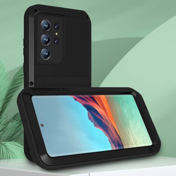 Love Mei Kraftfuldt Etui til Samsung Galaxy S23 Ultra (Sort)