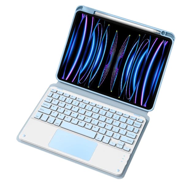Bluetooth-tangentbordsfodral med pekplatta för Xiaomi Mi Pad 6/6 Pro (blå)