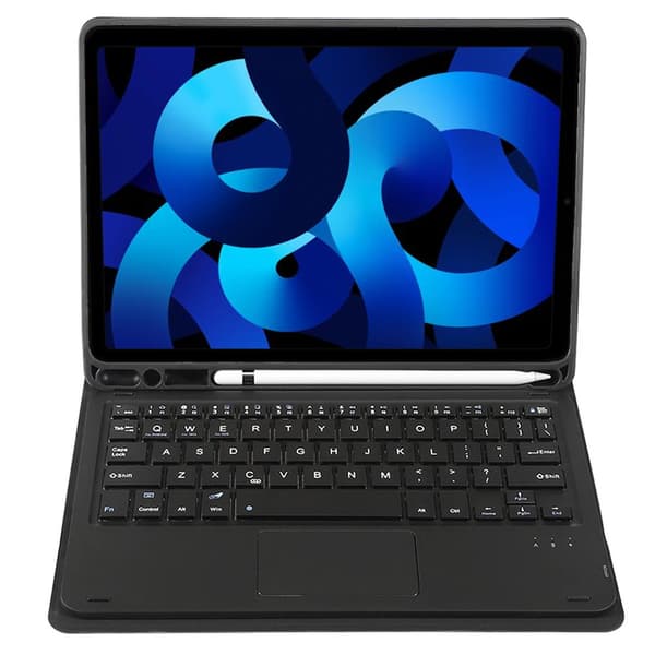 iPad Air 5 Bluetooth-tastaturcover med touchpad (sort)