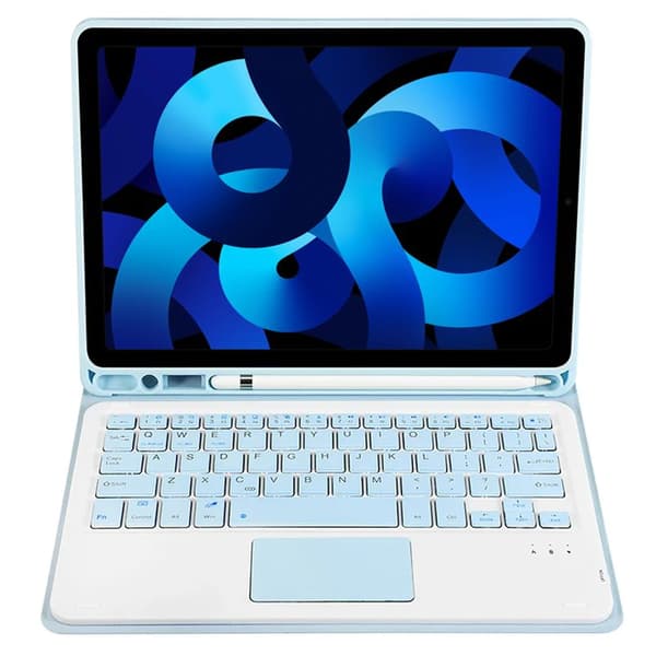 iPad Air 5 Bluetooth-tangentbordsfodral med pekplatta (blå)