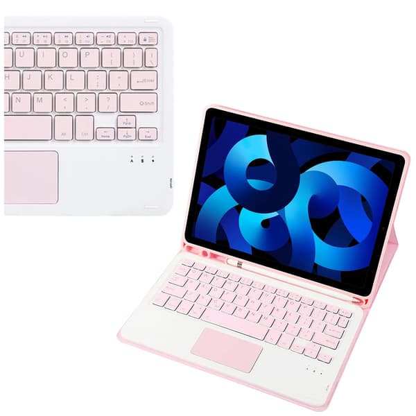 iPad Air 5 Bluetooth-tangentbordsfodral med pekplatta (rosa)