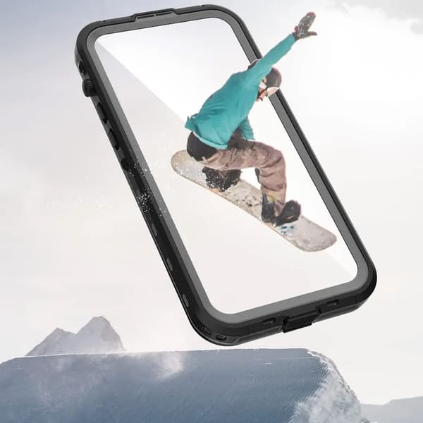 IP68 Vandtæt Etui + Rem til iPhone 14 Pro (Sort)