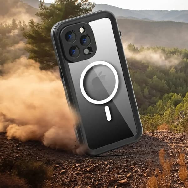 IP68 Vandtæt Etui + Rem til iPhone 14 Pro (Sort)