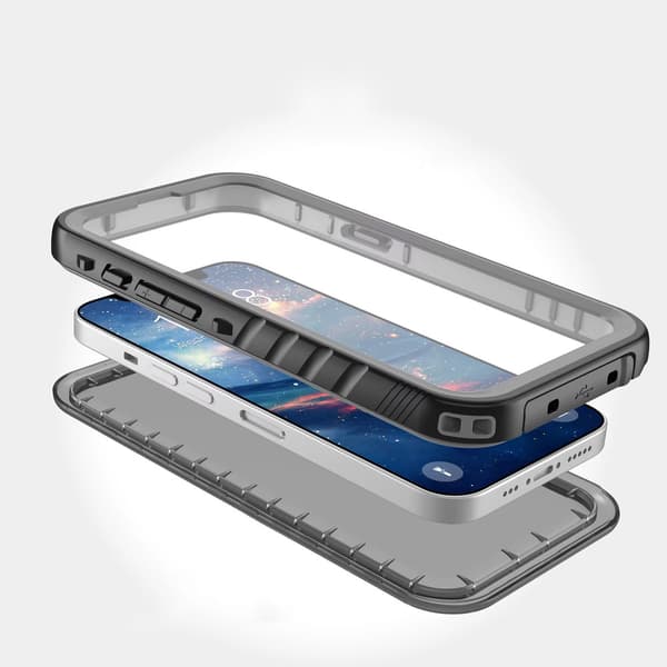 IP68 Vandtæt Etui 360+ Rem til iPhone 13 (Sort)