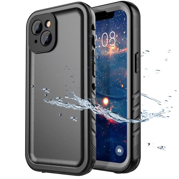 IP68 Vandtæt Etui 360+ Rem til iPhone 13 (Sort)