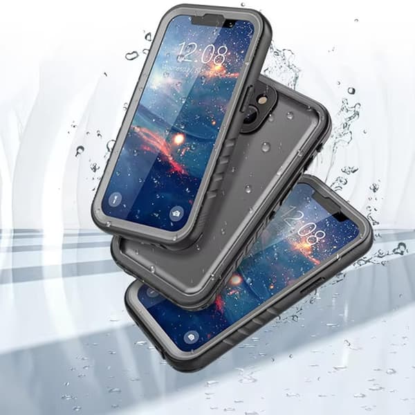 IP68 Vandtæt Etui 360+ Rem til iPhone 13 (Sort)