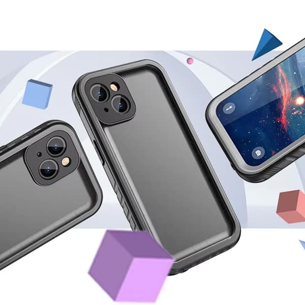IP68 Vandtæt Etui 360+ Rem til iPhone 13 (Sort)