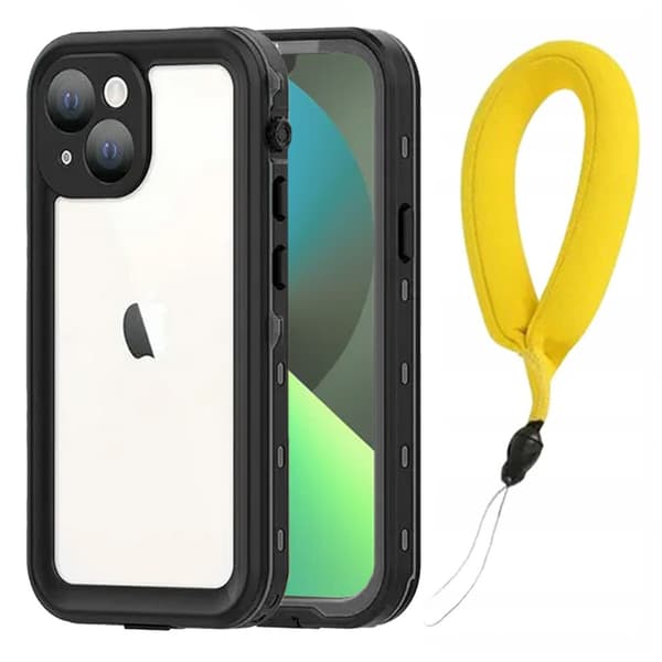 IP68 Vandtæt Etui 360+ Rem til iPhone 13 (Sort)