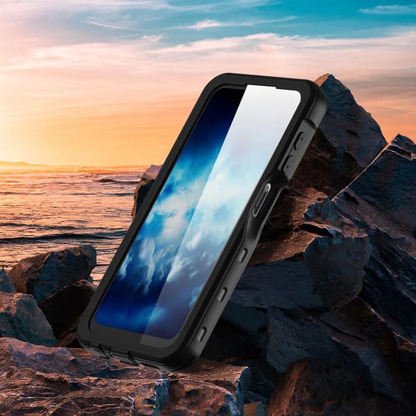 IP68 Vattentätt Skal 360+ Rem för Galaxy A25 5G (Svart)