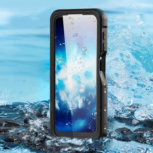 IP68 Vattentätt Skal 360+ Rem för Galaxy A25 5G (Svart)