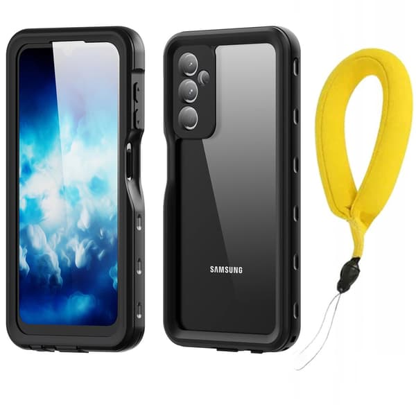 IP68 Vattentätt Skal 360+ Rem för Galaxy A25 5G (Svart)
