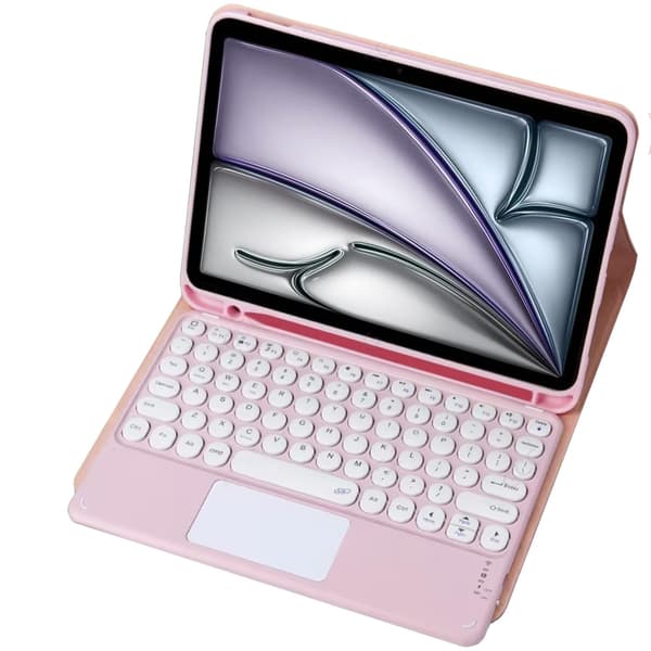 iPad Air 13 Gen6 Bluetooth-tastaturcover med touchpad (lyserød)