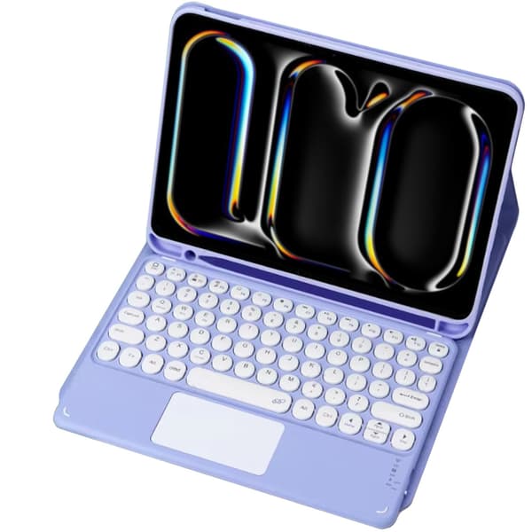 iPad Pro 11 Gen5 Bluetooth-tastaturcover med touchpad (lilla)