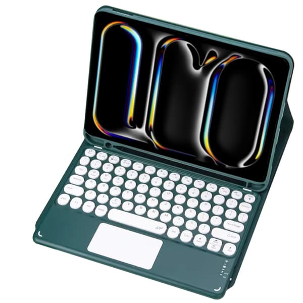 iPad Pro 13 Gen5 Bluetooth-tastaturcover med touchpad (grøn)