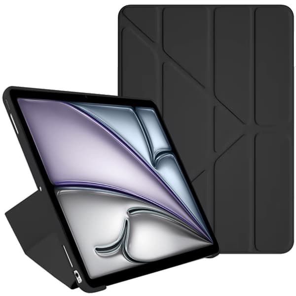 Trippelvikbart fodral för iPad Air 11 Gen. 6 2024 (svart)