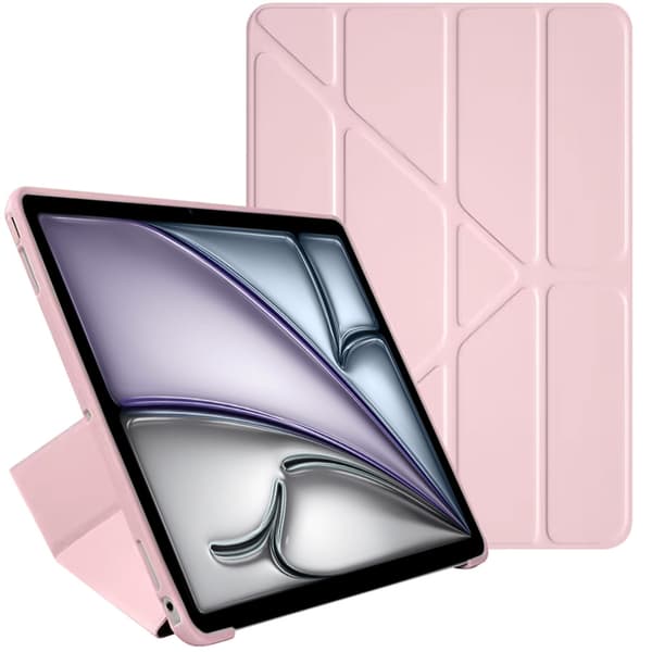 Trippelvikbart fodral till iPad Air 11 Gen. 6 2024 (rosa)