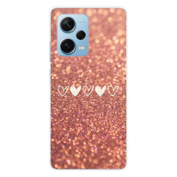 Silicone case with print compatible with Xiaomi Redmi Note 12 Pro Plus Glitter heart