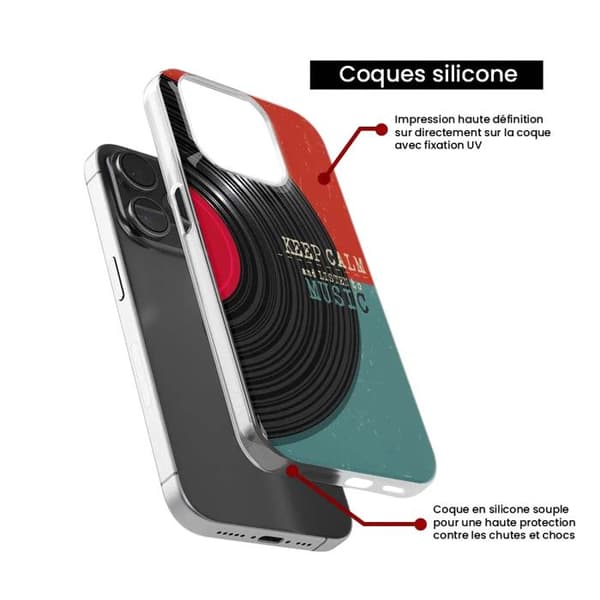 Siliconfodral med tryck kompatibel med Samsung Galaxy M15 5G Keep calm