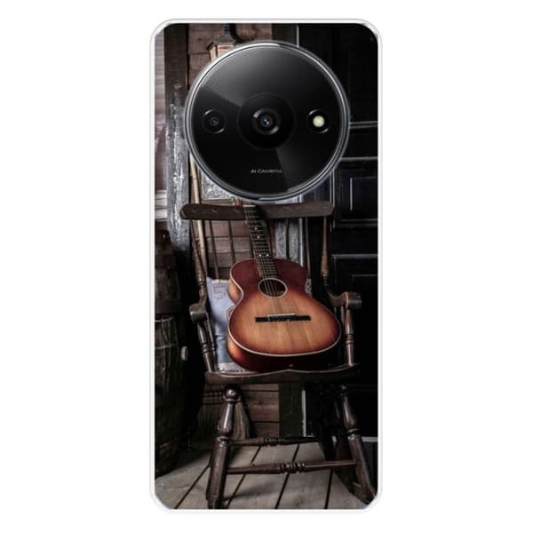 Silikonskal med tryck kompatibel med Xiaomi Redmi A3 4G Gitarr