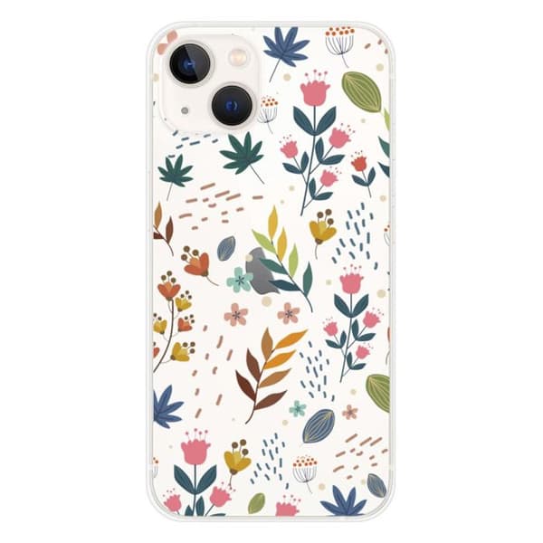 Siliconfodral med tryck kompatibel med Apple iPhone 13 Flera färgglada blommor