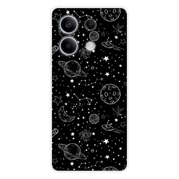 Silicone-skal med tryck kompatibel med Xiaomi Redmi Note 13 5G Galaxy draw