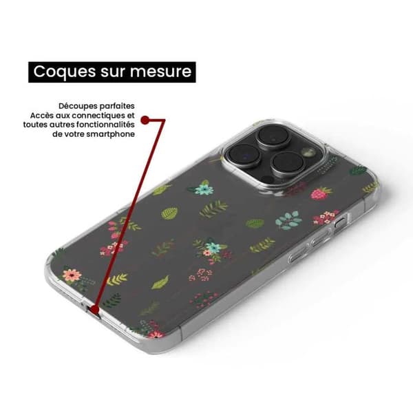 Siliconfodral med tryck kompatibel med Xiaomi Redmi 14C 4G Blommönster